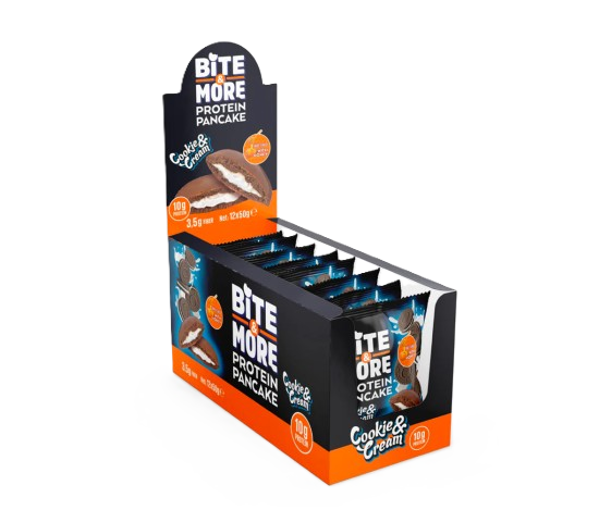 Bite & More Cocoa Protein Pancake Cookie Cream 12 Adet x 50 Gram