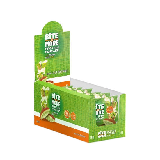 Bite & More Limited Edition Protein Pancake Antep Fıstıkılı 12 Adet x 50 Gram