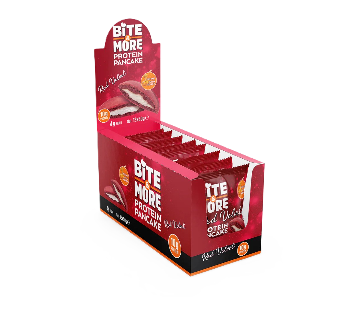 Bite & More Limited Edition Protein Pancake Red Velvet 12 Adet x 50 Gram