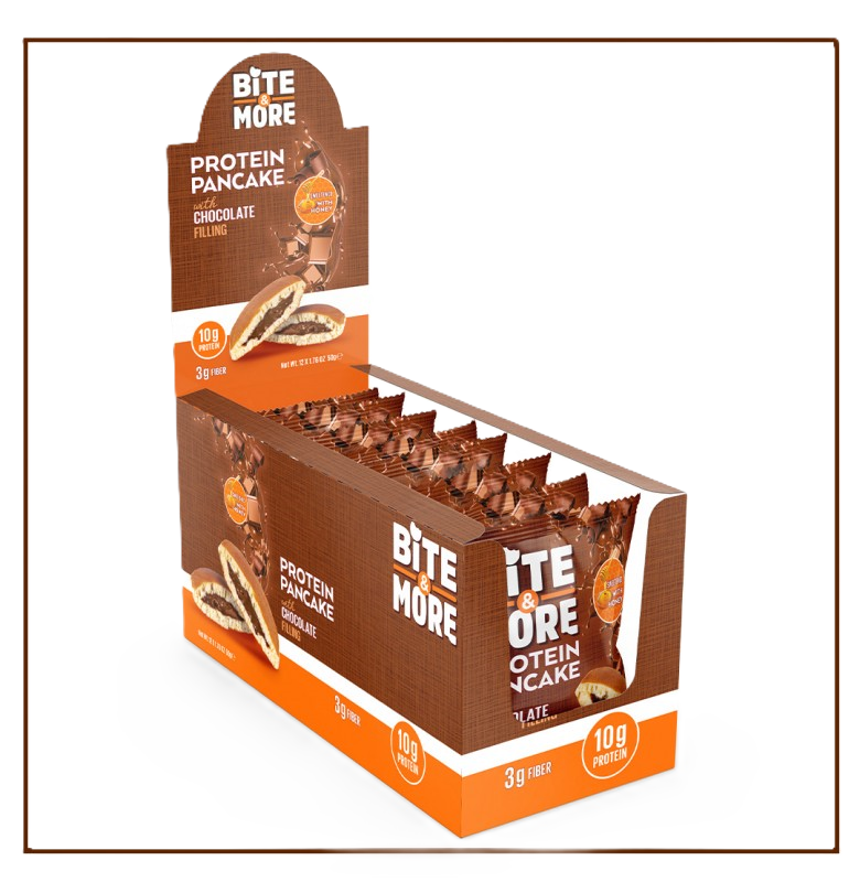 Bite & More Protein Pancake Çikolata 12 Adet x 50 Gram