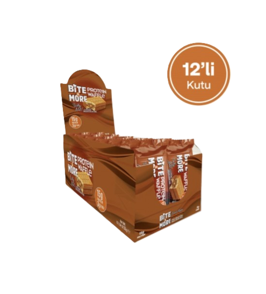Bite More Proteinli Waffle Fındıklı Çikolata Kremalı 55 g 12 Adet