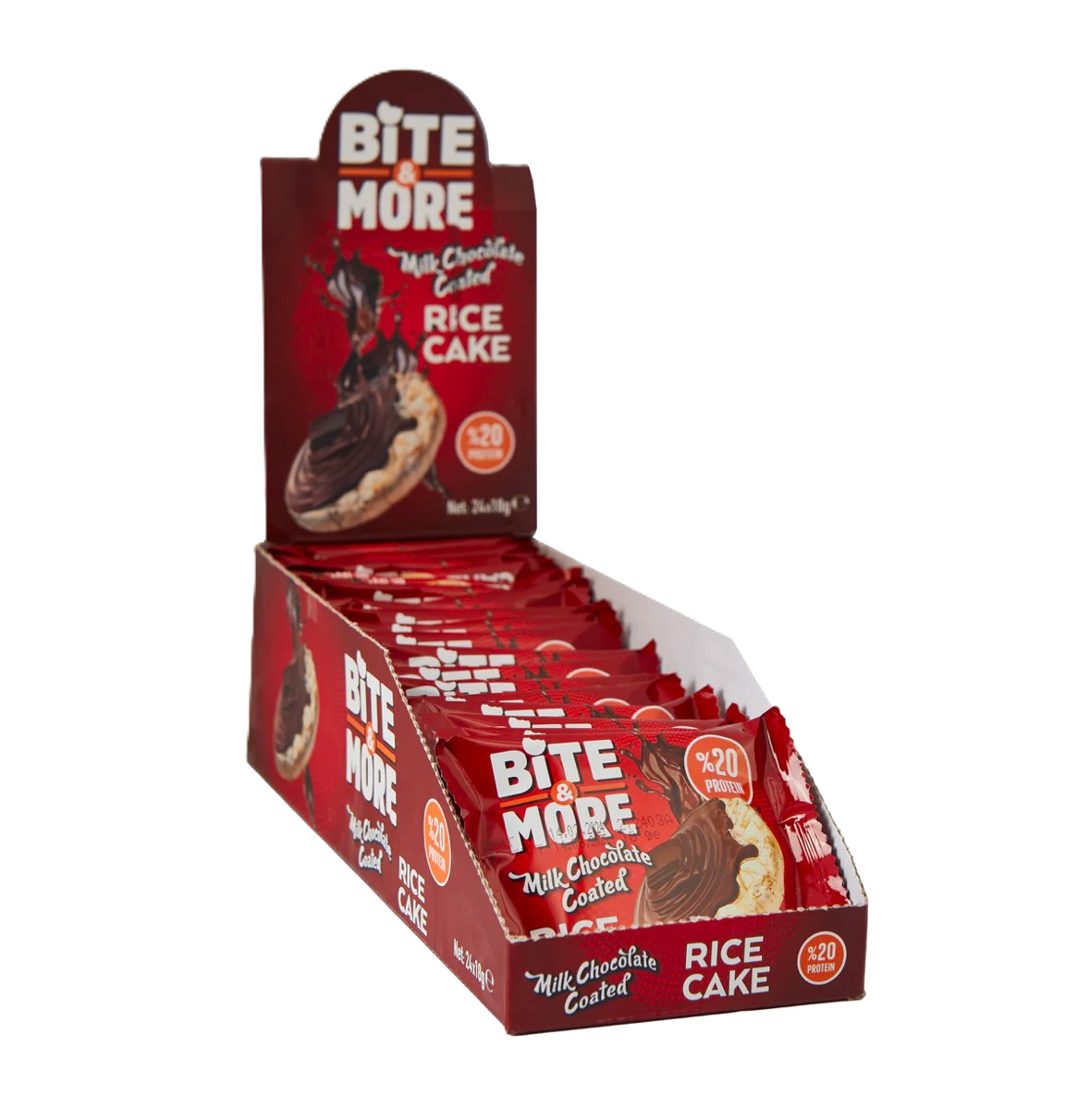 Bite & More Rice Cake Milk Chocolate Coated 24 Adet x 18 gram