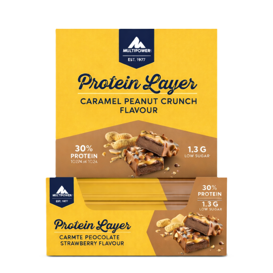 Multipower Protein Bar Layer 18x50g Caramel Peanut Crunch Flavour