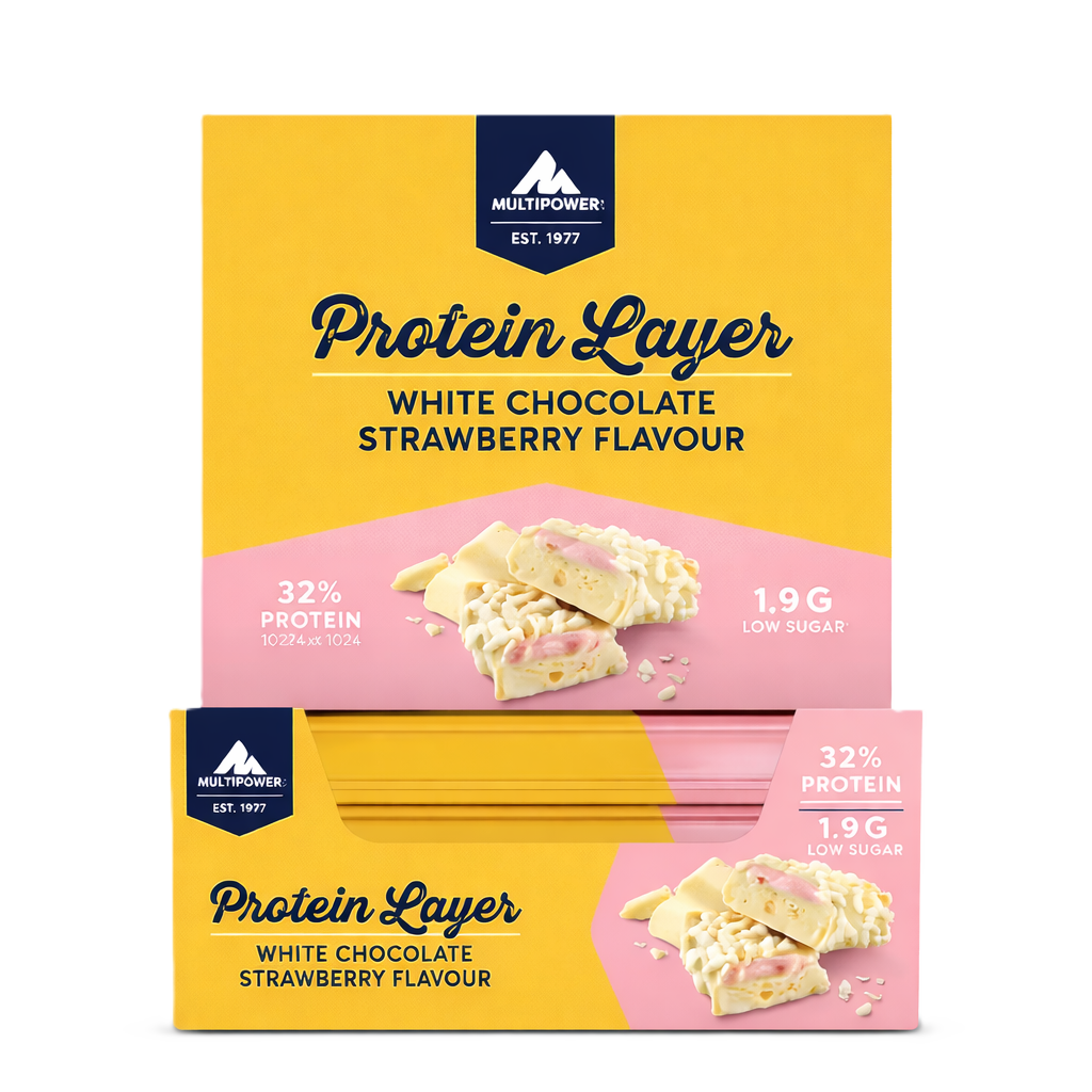 Multipower Protein Layer White Chocolate Strawberry 32% Protein Bar