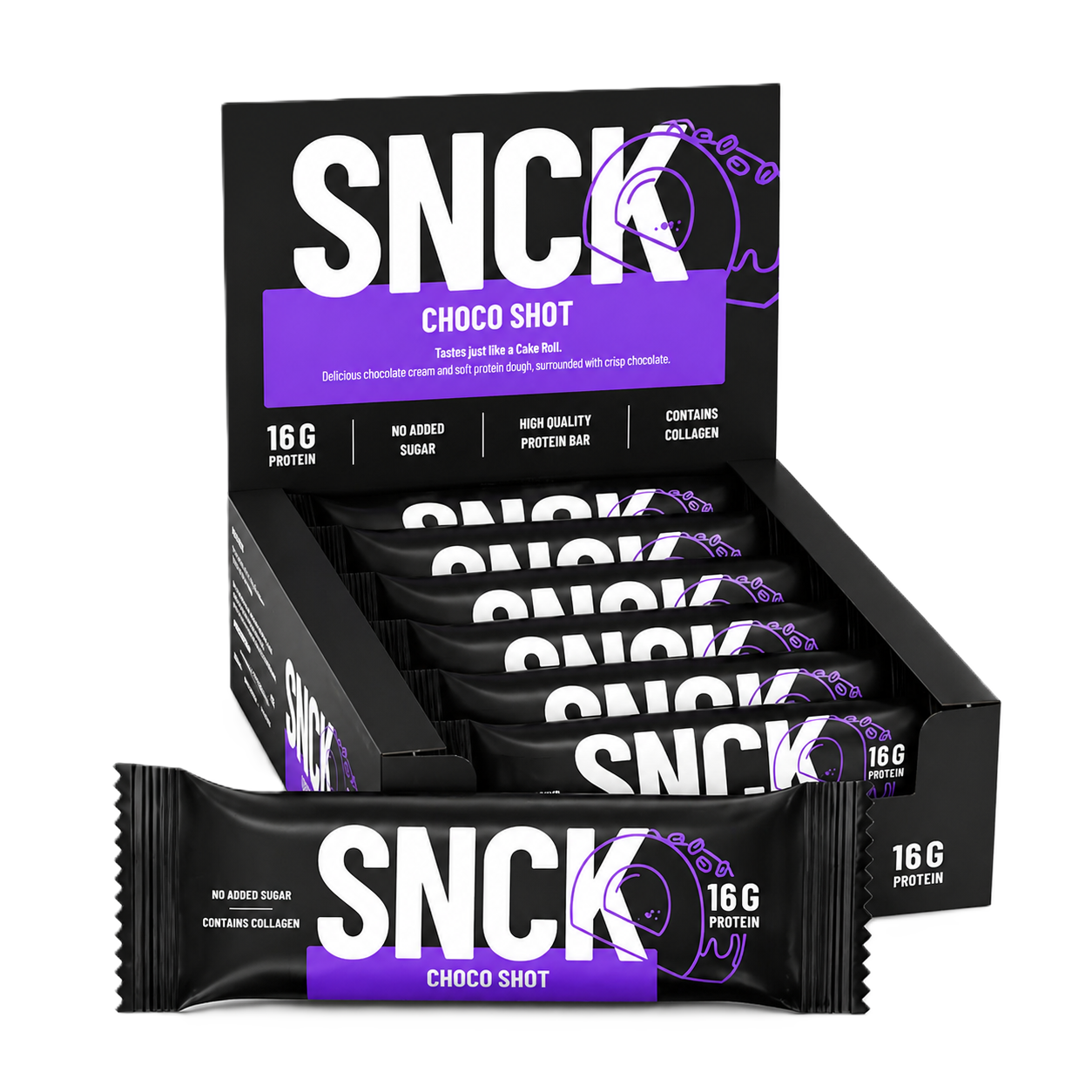SNCK Protein Bar Choco Shot 12 Adet